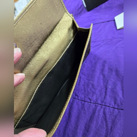 NWOT NIB GUCCI GUCCISIMA PRINCY DOUBLE SNAP BROWN/GOLD LONG WALLET - Picture 8 of 9